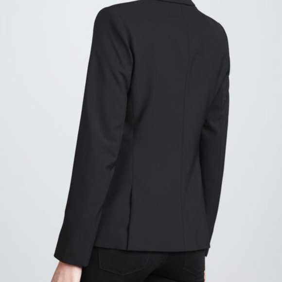 Theory Gabrielle Tailor One-Button Blazer Black Size 2 - Picture 2 of 12